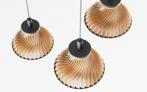 Rhino犀牛建模教程-旋转型木条吊灯实例