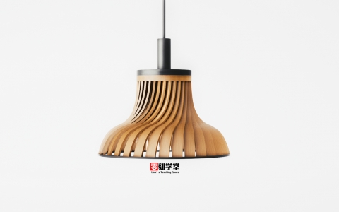 Rhino犀牛建模视频演示教程-旋转型木条吊灯